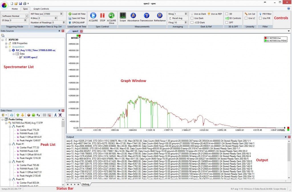 GratingWorks xspec GUI software